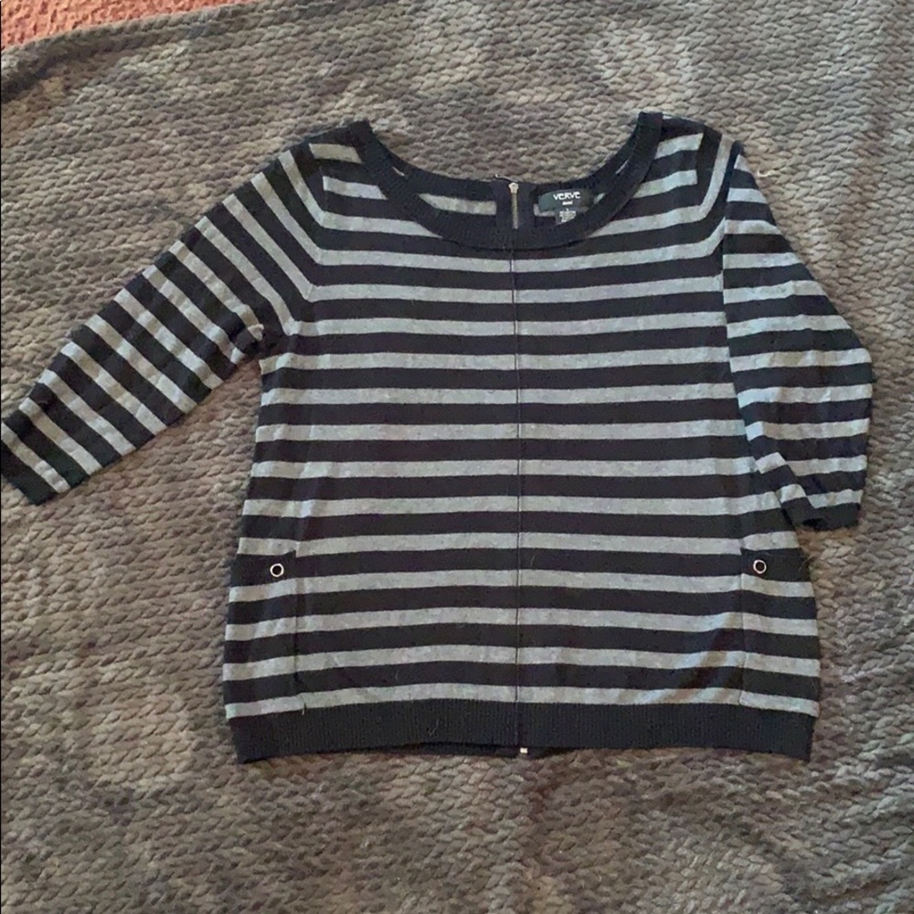 Striped sweater with pockets